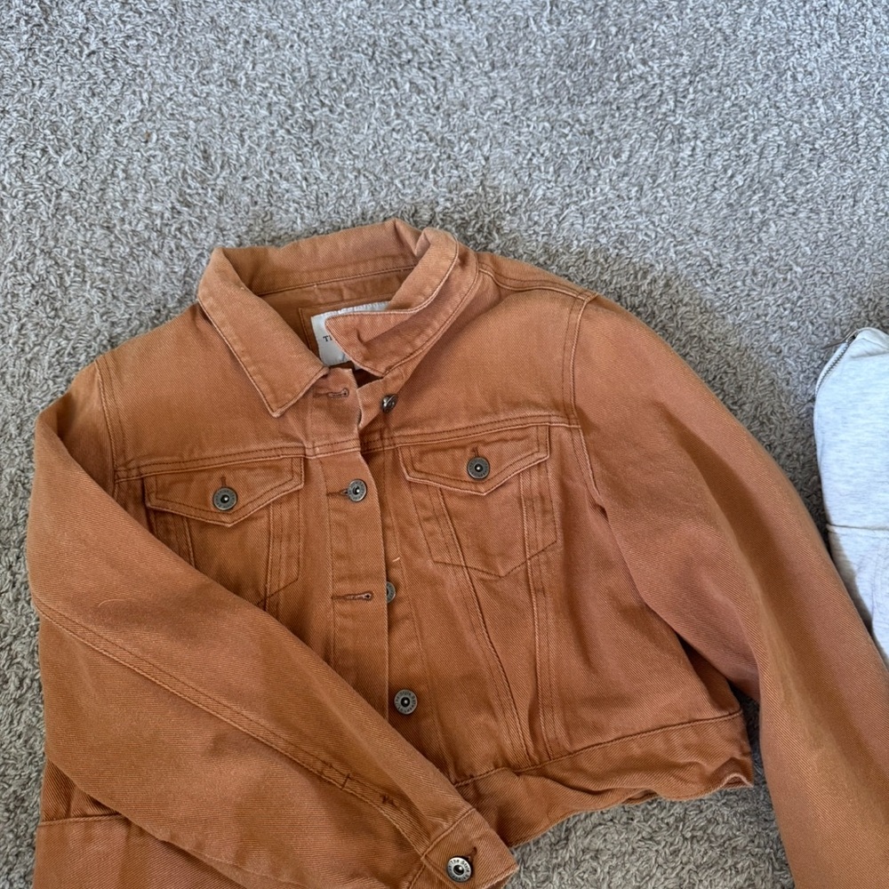 Rust Orange Denim Jacket